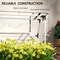 White Elevated Garden Box with Greenhouse Cover & Drainage Hole